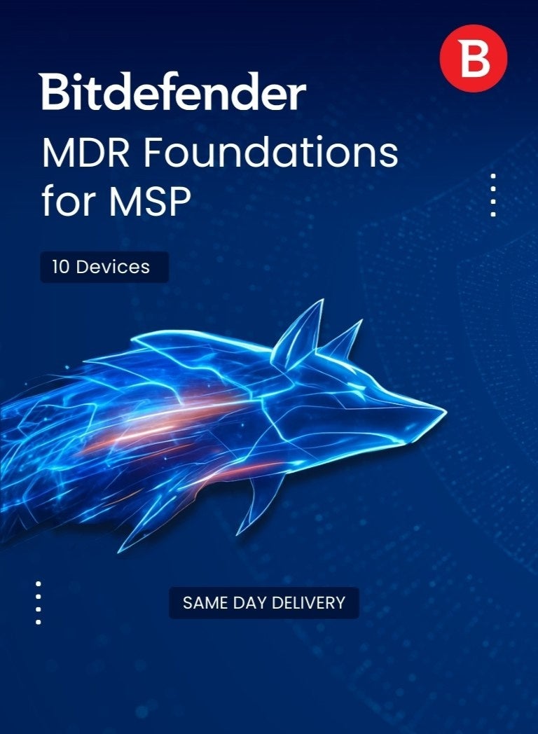 Bitdefender MDR Foundations for MSP 10 Devices for 1 Year | Digital License | SAME DAY DELIVERY